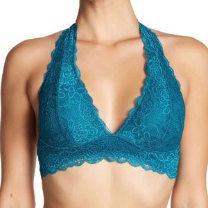 Free press lace teal bralette bra
